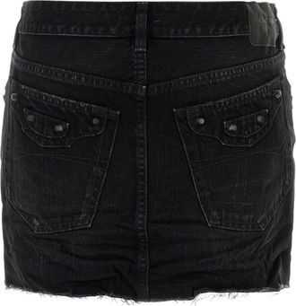 Balenciaga Womens City Skirt Black Cotton