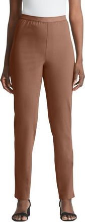 Jessica London Stretch Denim Straight-Leg Jegging in Creamy Mocha at Nordstrom, Size 20Short