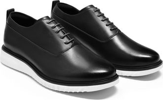 AlltheMen Mens Casual Dress Shoes Lace-Up Comfortable Fashion Sneakers Oxford Formal Shoes Black 9 UK