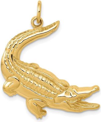Diamond2Deal 14k Yellow Gold Alligator Charm