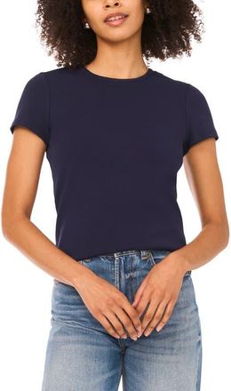 Vince Camuto Keyhole Back T-Shirt in Classic Navy at Nordstrom, Size X-Small
