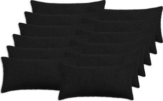 vidaXL Funda De Almohada 12 Pcs Heerlen Negro 40 X 80 Cm Boucl&eacute; Vidaxl