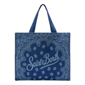 Saint Barth Tote Bags, female, Blue, Size: ONE SIZE Essential Tote Bag