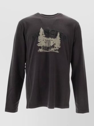 Moncler long sleeve crew neck graphic t-shirt