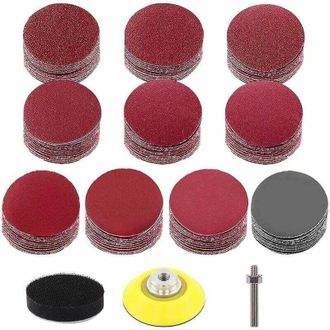 OEM 100 Discos Abrasivos De 50 Mm, Discos De Papel De Lija, Grano 80, 120, 180, 240, 320, 400, 600, 1000, 2000, 3000, Kit De Lijado, Discos Abrasivos De 2
