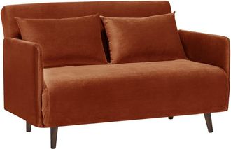 DRAWER Sofá cama de 2 plazas en terciopelo L120cm - Óxido