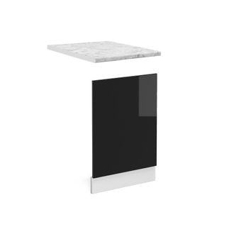 Vicco Panel Frontal R-line, Negro Brillo Intenso, 45 Cm, Et M&aacute;rmol