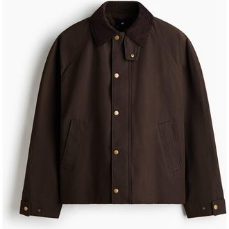 H&M Workwear Jacket in Dark Khaki Green at Nordstrom, Size Xx-Large