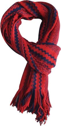 Missoni Geometrische Wollenmix Sjaal - Dames - Wintersjaals - Rood - ONE Size - Wol - Accessoires