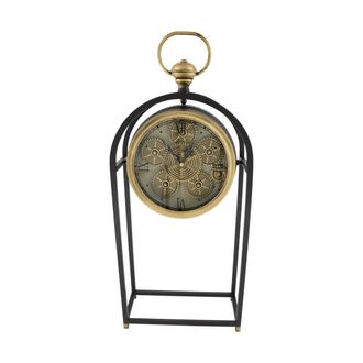 Schubiger M&ouml;bel Uhr Metall, Schwarzgold