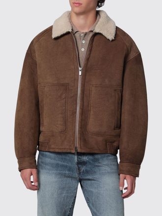 Salvatore Santoro Giacca in shearling scamosciato con tasche a toppa