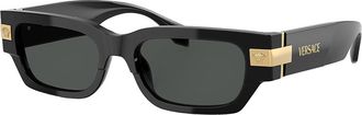 Versace VE 4465 GB1/87 53mm Unisex Rectangle Sunglasses