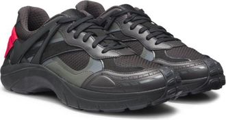 HUGO BOSS Heel-spoiler trainers with faux-suede accents