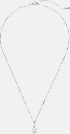 Mikimoto Collana in oro bianco 18kt con perla e diamante