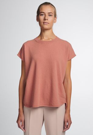 Eterna Pullunder ETERNA, Damen, Gr. XL, rot (sunset rot), 30% Kaschmir, 70% Schurwolle, normal, Pullover Pullunder