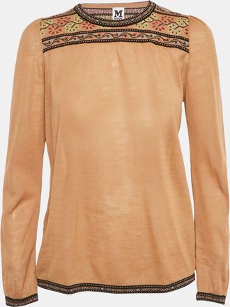 M Missoni Beige Knit Full Sleeve Top