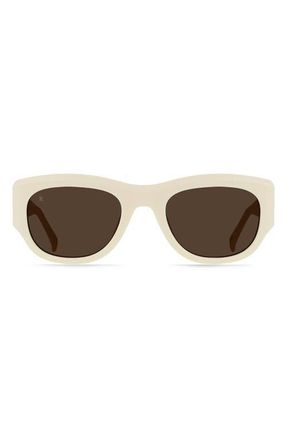 Raen Optics Lonso 53mm Polarized Rectangular Sunglasses in New Blonde/Vibrant Brown at Nordstrom