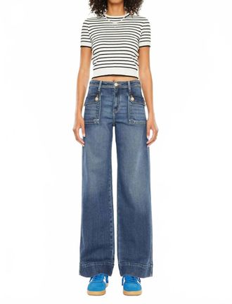 Kancan Luka High Rise Wide Leg Jean In Blue