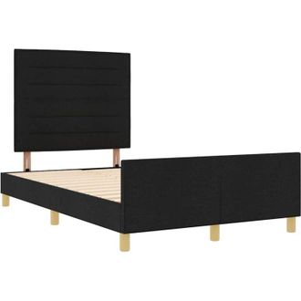 vidaXL Vidaxl Estructura De Cama Tela Negro 140x190 Cm