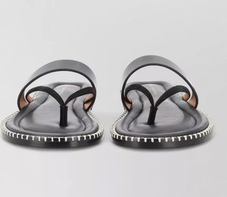 Dries Van Noten leather thong sandal open toe flat