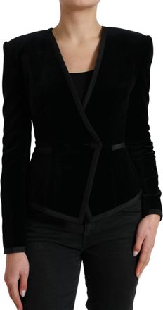 Dolce & Gabbana Velvet Blazer Zwart
