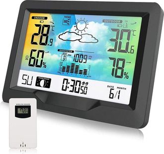 OEM Estaci&oacute;n Meteorol&oacute;gica Inal&aacute;mbrica Con Sensor Exterior, Humidificador Incorporado, Bar&oacute;metro Y Pron&oacute;stico Meteorol&oacute;gico Preciso