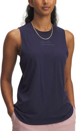 Under Armour Varsity Graphic Tank in Midnight Navy /Navy at Nordstrom, Size X-Small