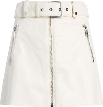 Cinq &agrave; Sept Saffira rok met ceintuur en rits - Wit