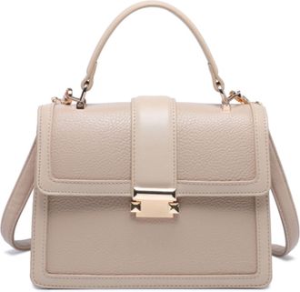 Generic Womens Top Handle Grab Bag with Push Lock Closure - Structured Crossbody Shoulder Handbag with Adjustable Strap & Dual Compartments (21 x 9 x 16 cm) (