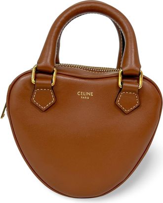 Celine Heart Leather Brown Calfskin Handbag (Pre-Owned)