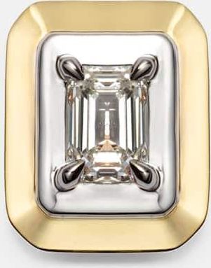 Rainbow K 9kt gold single earring with diamond