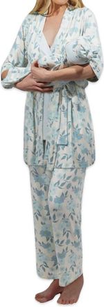 Everly Grey Analise 5 Piece Pajama Set In Periwinkle