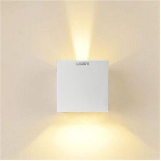 Trade Shop Trade Shop Traesio - Trade Shop - Applique Led Cubo Lampada A Parete Wisdom 6w 810lm Regulable Luce Updown Ip65