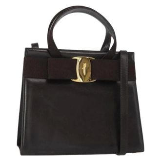 Ferragamo Pre-owned Handbags, female, Brown, Size: ONE SIZE Pre-owned Handbag
