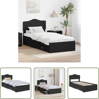vidaXL vidaXL Letto con cassetti - Struttura del letto Nero 70 x 190 cm Legno multistrato