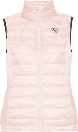 Rossignol logo-patch ripstop gilet - women - Polyamide/Polyamide/Polyester - L - Pink