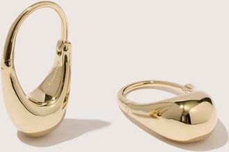 Otiumberg Sterling Silver Roscida Drop Hoop Earrings in Yellow Toned Gold at Nordstrom