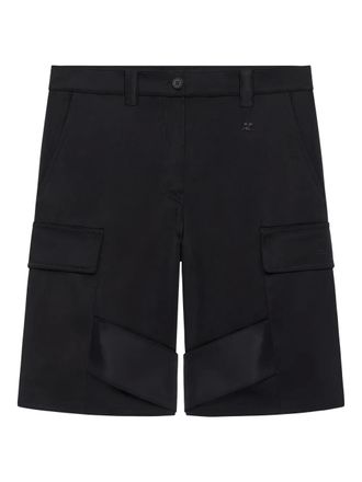 Courr&egrave;ges belt-loop shorts - women - Triacetate/Polyester - 34 - Black