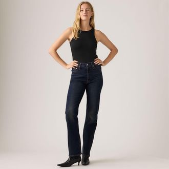 Levi's Ribcage Full Length Jeans - Womens - 24X32 - Blue