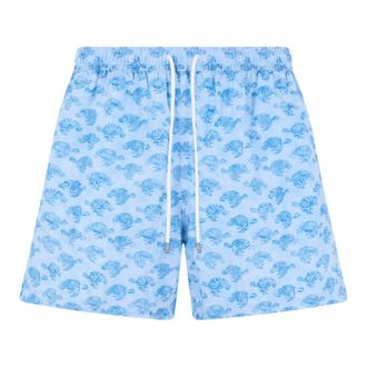 Fedeli Beachwear, male, Blue, Size: 3XL Madeira Swim Shorts