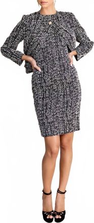 Lanvin Boulce Crop Boxy Jacket In Black/ White
