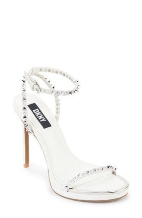 DKNY Dacia Ankle Strap Stiletto Sandal in White at Nordstrom Rack, Size 7.5