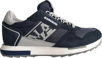 Napapijri Schoenen, Heren, Blauw, 44 EU, Suède, Blauwe Leren Suède Laarzen