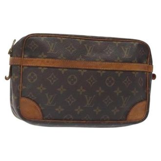 Louis Vuitton Pre-owned Canvas clutches - Dames - Pre-owned - Bruin - Maat: ONE Size Leer