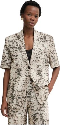 Pinko Pinko, Jassen, Dames, Veelkleurig, M, Katoen, Brindisi Jacket