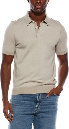 Vince Birdseye Wool-Blend Polo Sweater