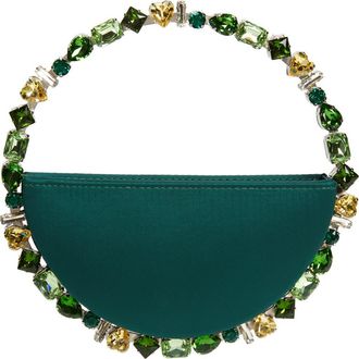 L'Alingi Eternity Crystal Top Handle Bag in Emerald at Nordstrom