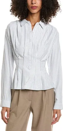 Max Studio 3/4-Sleeve Pleat Blouse