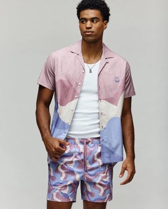 Psycho Bunny Mens Dante Shirt 504 MAUVE SHADOWS / XXL