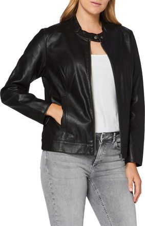 Only Carmakoma Womens Carrobber Faux Leather Jacket Noos Leather Jacket - Black - XL